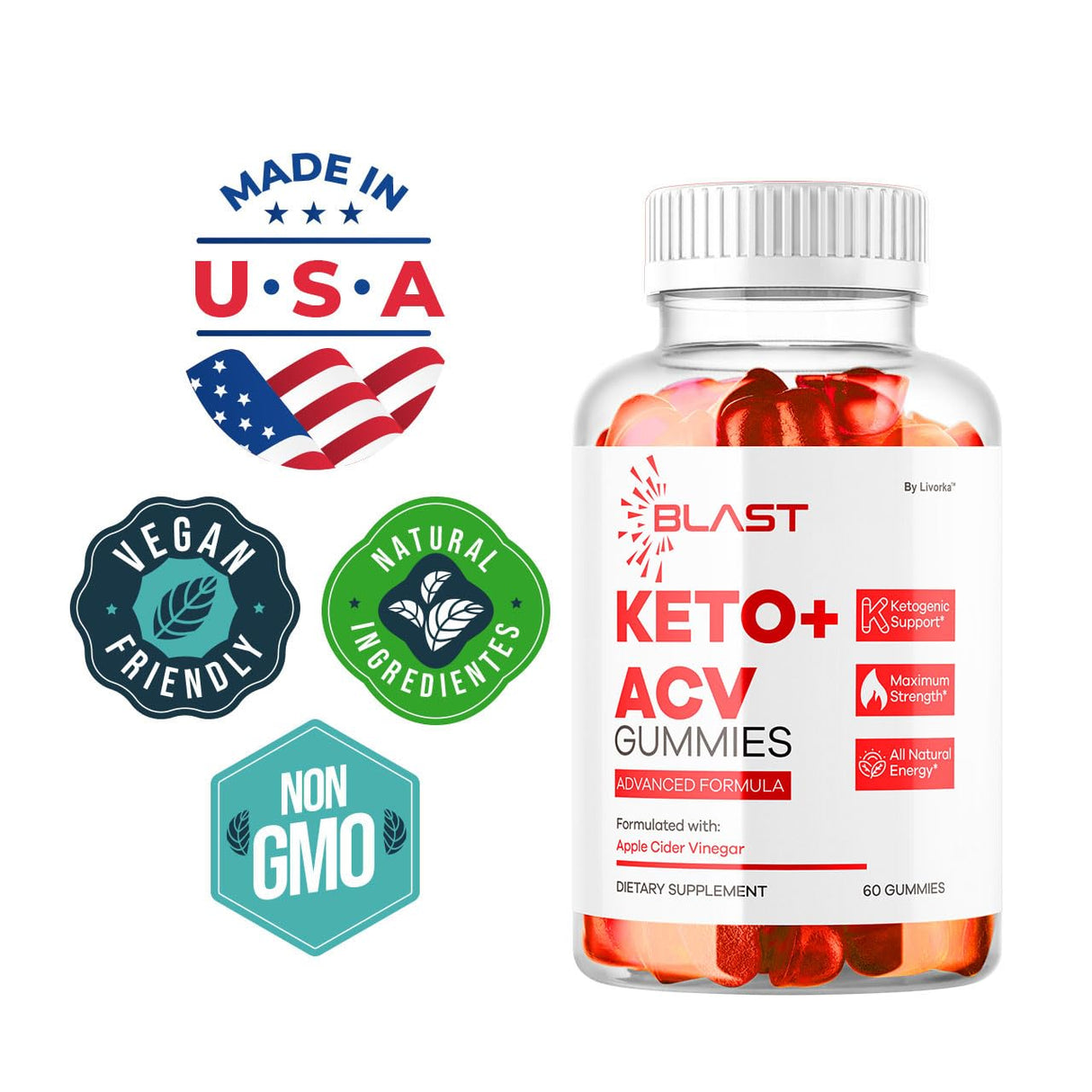 Blast Keto ACV Gummies - Official Blast Keto ACV Advanced Premium 1050MG Vitamin Gummys, Blast Keto All Natural Apple Cider Vinegar Formula, BlastKeto ACV Review, 60 Gummies for 1 Month