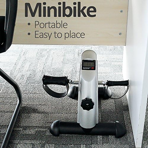 Mini Exercise Bike, himaly Under Desk Bike Pedal Exerciser Portable Foot Cycle Arm & Leg Peddler Machine with LCD Screen Displays