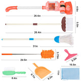 Meland Kids Cleaning Set - 8Pcs Toddler Broom and Toy Vacuum Cleaner, Pretend Play Children House Cleaning Toys, Christmas Birthday Gift for Girls and Boys