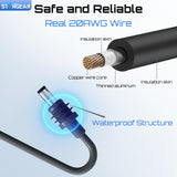 STARGEAR Starlink Mini Cable 6.5FT, 20AWG Replacement Starlink Mini DC Power Cable Starlink Mini Accessories, Starlink Power Cord Outdoor