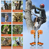 Tree Climbing Gear, Cowhide Leather Tree Climbing Spikes Set, Height-Adjustable Tree Climbing Spurs for Tree Work, Tree Trimming, Tree Cutting, Logging, Hunting, Picking Fruit,
