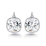 White Bella Drop Earrings Crystals 18K White Gold Plated Hypoallergenic Jewelry for Women