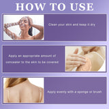 2 Pcs All Over Complexion Perfector,tattoo cover-up makeup waterproof, Transfer-Resistant Body Makeup, Body Coverage Perfector, Long Last Body Foundation