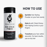 Tribal Chimp Hair Styling Powder for Men & Women – Hair Volumizer & Texture Powder for All Hair Types with Matte Finish – 24H Invisible Hold, Adds Volume & Texture, Non-Sticky and Smells Great – 10g