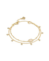 Kendra Scott Emilie Crystal Multi Strand Bracelet in Iridescent Drusy, 14k Gold Plated Brass, Fashion Jewelry for Women