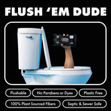 DUDE Wipes - Flushable Wipes for Adults - 6 Pack, 288 Wipes - Odor Destroyer XL Adult Wet Wipes - Deodorizing with Clean Scent - Up to 24 Hours of Odor-Destroying Technology