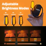 Amber Light + Giftable Amber Book Light - Blue Light Blocking - Night Reading Booklight Store. Rechargeable. 1600K for Reading in Bed at Night. Perfect as a Giftable Kindle Light and LED Book Light.