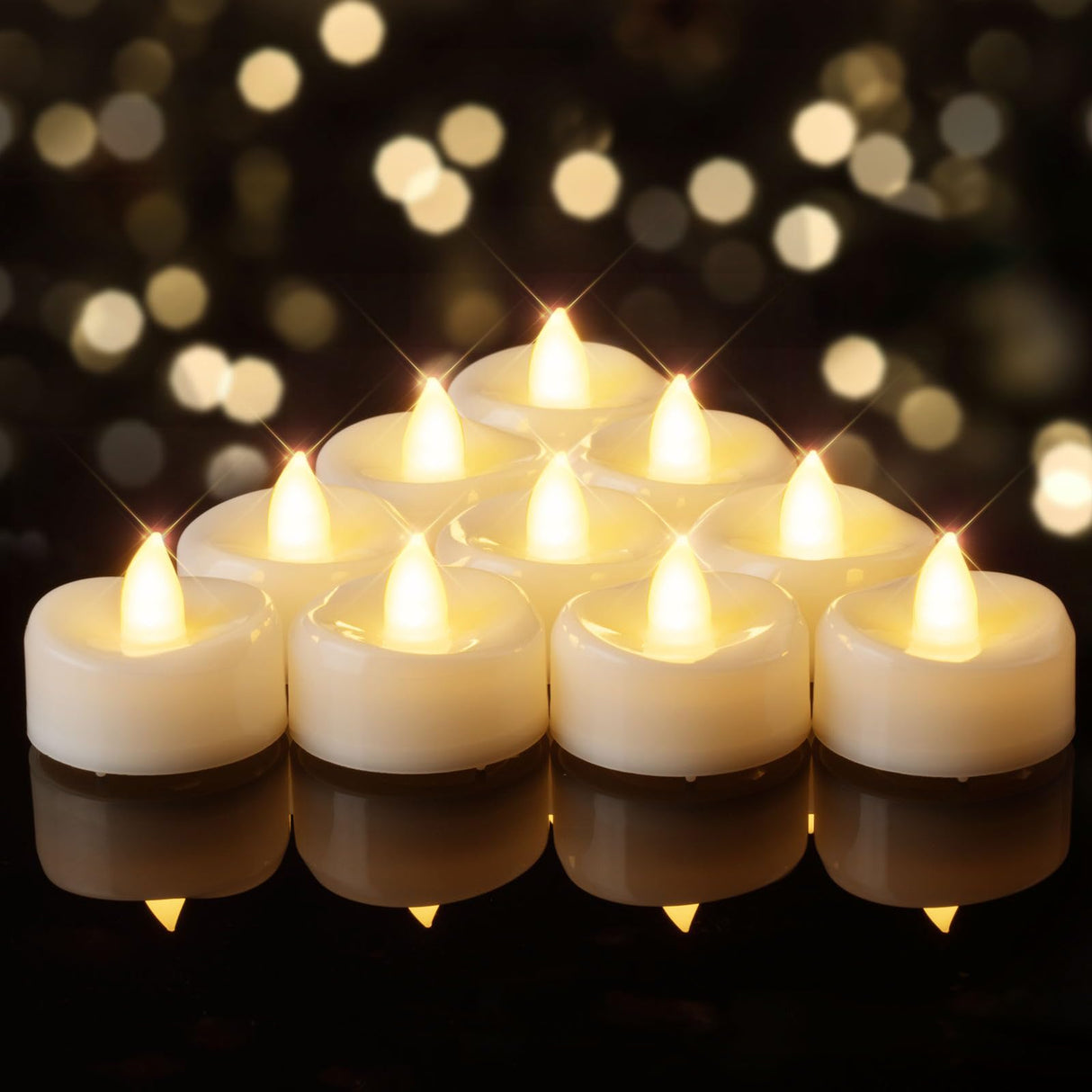 BEICHI Flameless Candles, 12/24/50/100/150 Pack Tea Lights Battery Operated, No Flickering Votive Candles LED Tea Lights for Halloween Christmas Wedding Home (100 Pack, Warm White)
