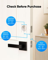 eufy Security Smart Lock C220 with Handleset, Fingerprint Keyless Entry Door Lock, Built-in Wi-Fi, App Remote Control, Front Door Deadbolt, 8 Months Battery, IP53 Waterproof, BHMA Certified