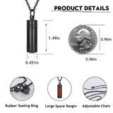 UrnAurn 2 Pieces Small Cylinder Cremation Urn Necklace for Ashes Stainless Steel Memorial Ash Pendant Keepsake Jewelry