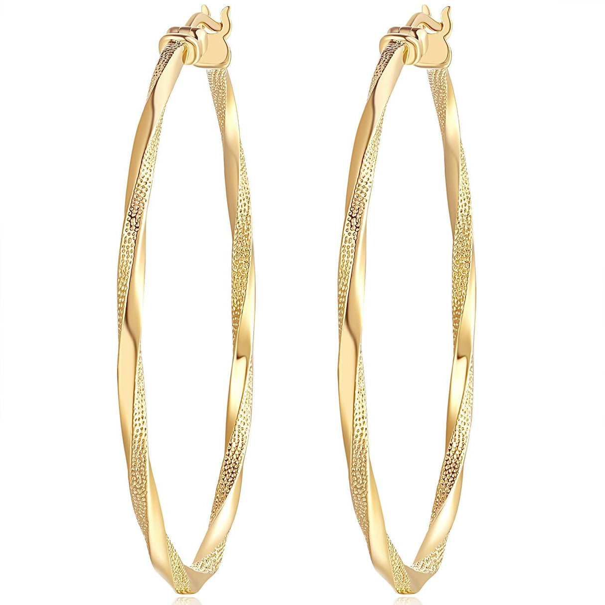 Verniflloga 14K Gold Hoop Earring for Women Gold Earrings Hoops 45.1MM