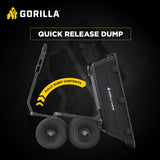 Gorilla Carts Poly Garden Dump Garden Cart with Easy to Assemble Steel Frame, Camping Wagon with Quick Release System, 1200 Pound Capacity, and 13 Inch Tires