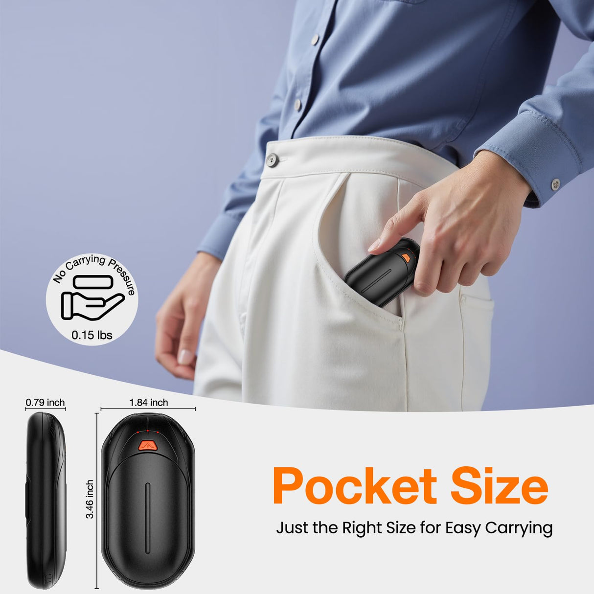 AI Hand Warmers Rechargeable 2 Pack, AI Smart Chips Electric Hand Warmers, 20Hrs Long Safe Heat, Portable Pocket Heater, Gifts for Christmas, Outdoor, Golf, Hunting, Camping Accessories -Black