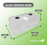 Yield Lab 7 Inch Clone Dome - 5 Pack Humidity Vented Domes – Plant Growing Propagation Dome for Seedling, Germination, Soil & Hydroponic Horticulture