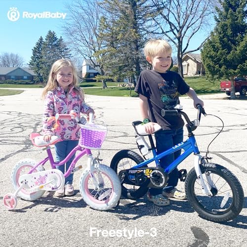 RoyalBaby Kids Bike EZ Freestyle Training Free Balance to Pedal Easy Learning Bicycle, 12-18 Inch for Toddlers to Big Kids