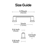 Alzassbg 6 Pack Brushed Satin Nickel Cabinet Pulls, 3 Inch(76mm) Hole Center Cabinet Handles Kitchen Pulls for Cabinets and Drawer AL3071SN