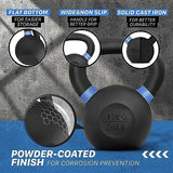 Yes4All Powder Coated Cast Iron Kettlebell Strength Training Kettlebells Weight Set for Full Body Workout, Home Gym