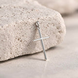 silverzone77 Cross Sterling Silver 925 Pendant Minimalistic Religious Unisex Jewelry