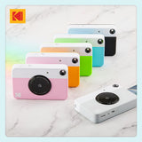 KODAK Printomatic Full-Color Instant Print Digital Camera - Colorful Photos On Zink 2x3" Sticky-Back Photo Paper - 5MP, Portable, Creative Fun Gift for Birthday, Christmas, Holiday - Blue