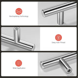 homdiy 15 Pack Brushed Nickel Cabinet Pulls 3 Inch Handles Stainless Steel Cabinet Hardware for Kitchen and Bathroom Cabinets, 5 Inch Overall Drawer Pull