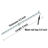 50/100/150 Pack 6" Solid Galvanized Non-Rust Metal Garden Stakes Spiral Landscape Edging Anchors for Paver Edging, Gardening, House Construction, etc (50)