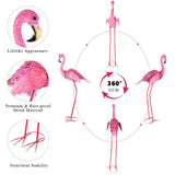 ViteenLight 35" Flamingo Garden Statues & Sculptures, Metal Birds Yard Art Outdoor Statue, Large Pink Flamingo Lawn Ornaments for Home, Patio, Backyard Decor