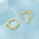 RUKYF Gold Plated 925 Sterling Silver Dachshund Hoop Earrings for Women Cute Dachshund Silver Earrings Hypoallergenic Small Dog Huggie Earrings Dainty Lightweight Earring Dachshund Gift