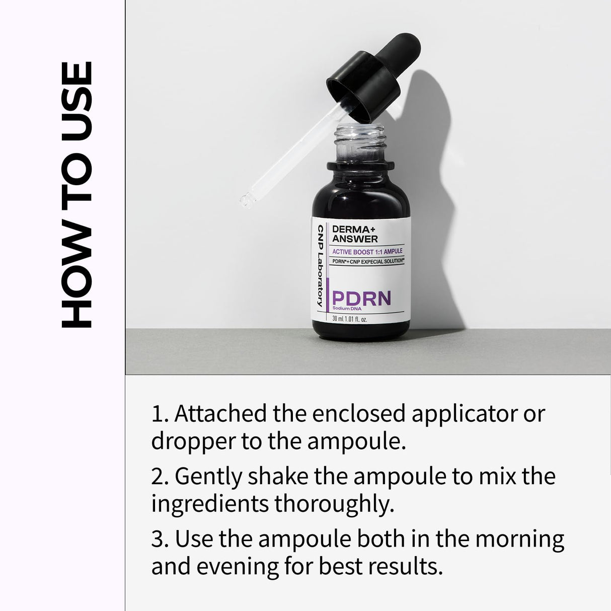 CNP PDRN Active Boost Face Serum - Smoothing Fine Lines & Wrinkle, Rejuvenating & Firming Skin, Anti-aging Booster with Collagen, Korean Skin Care, 1.01 fl. oz. (30ml)