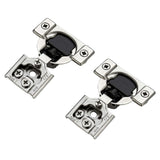 Ravinte 60 Pack (30 Pairs) 1/2 Inch Overlay Soft Close Hinges for Kitchen Cabinets - Satin Nickel Hidden Concealed Hinge, Stainless Steel, Self Closing