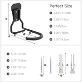Housolution Bike Wall Mount with Fixed Hook, [4 Pack] Heavy Duty Bike Storage Rack, Bike Rack Vertical Stand for Garage - Easily Hang/Detach - with Screws Iron Bike Hanger Brackets