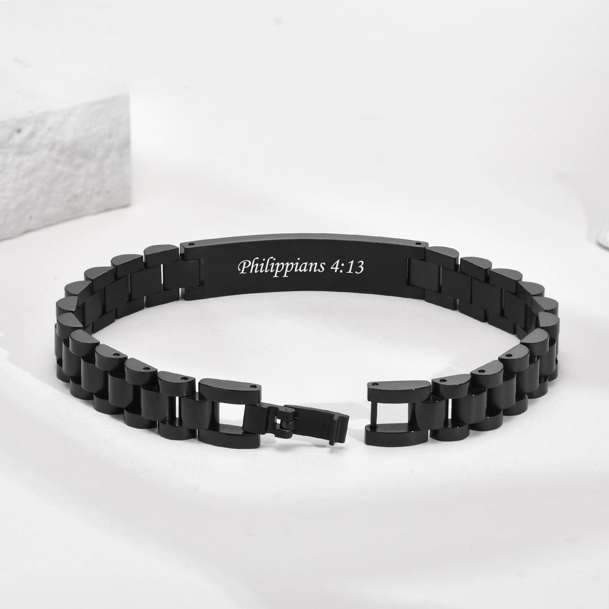 VNOX Easter Basket Stuffers Christian Cross Bracelet For Men | Personalized Bible Verse Scripture Bracelets Mens Inspirational Bracelets Cross Chain Bracelet, Religious Christian Gifts For Men,Joshua 1:9
