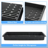 10-Pack Heavy-Duty 1020 Seed Trays – Durable, Thick Plastic Flats for Seed Starting, Microgreens & Transplanting – Fits 7.3'' Humidity Dome and 4'' Planter (21" x 11", 2.76" Deep, No Drain Hole)