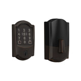 Schlage Encode Plus Smart Wi-Fi Lock for Front Door, Keyless Entry Deadbolt, Unlock with Apple Watch, Built-in WiFi and App Control, Easy Install, Alexa & Apple HomeKit Compatible, Aged Bronze