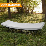 CYMULA Camping Cot Mattress 2in Memory Foam Sleeping Pad,Soft Warm Non-Slip Camping Mattress Topper with Retaining for Adults,Portable Roll up Mattress Pad for Travel (75 x30)（only Mattress）