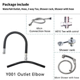 Generic Head Spa Waterfall Shower Head for Shampoo Sink Water Spa&Salon Care Adjustable Black, Silver