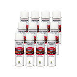 Rust-Oleum 264692-12PK Industrial Choice M1400 System Water-Based Construction Marking Spray Paint, 17 oz, Gloss White, 12 Pack