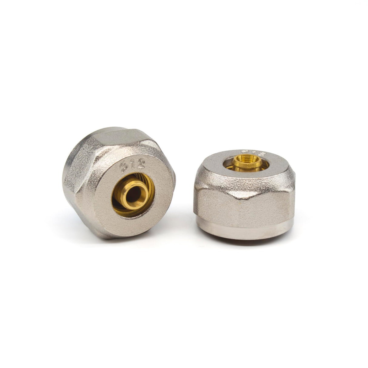 12mm x 1.6mm Underfloor Heating Eurocone Connector Pack of 2 Durable Brass Leak-Proof Adapter for Seamless Integration with All Heating Systems of 3/4 inch, Easy Installation Universal Compatibility