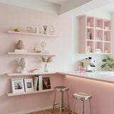 Yancorp 16"x394" Matte Pink Contact Papaer Peel and Stick Wallpaper Vinyl Wrap Countertop Wallpapers Waterproof for Cabinets Drawers Bedroom Kitchen Self-Adhesive Wallpaper
