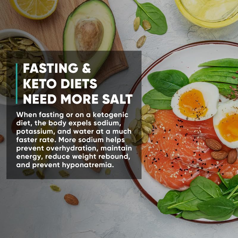 Venture Pal High Sodium Sugar Free Electrolytes Powder Packet - Hydration Packets with Vitamin, Sodium & Potassium | Zero Calories | Vegan, Keto & Paleo Friendly Electrolyte Drink Mix - 16 Sticks