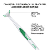 REACH Ultraclean Access Flosser Refill Heads, Unflavored, Plaque Remover for Teeth, Shred Resistant, for Hard to Reach Areas, Oral Care, PFAS Free, for Adults & Kids, 6 Pack, 28 Count