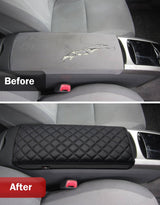 KBH Center Console Armrest Cover for Toyota Prius 2004 2005 2006 2007 2008 2009, Vinyl Leather Trim, Middle Console Lid Cushion Protector, Anti-Scratch, Black