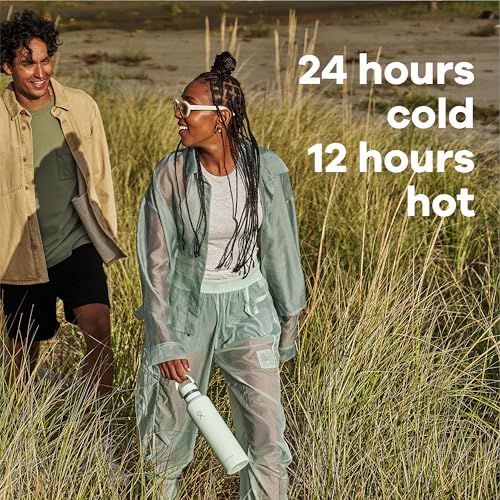 Hydro Flask Stainless Steel Standard Mouth Water Bottle with Flex Cap and Double-Wall Vacuum Insulation