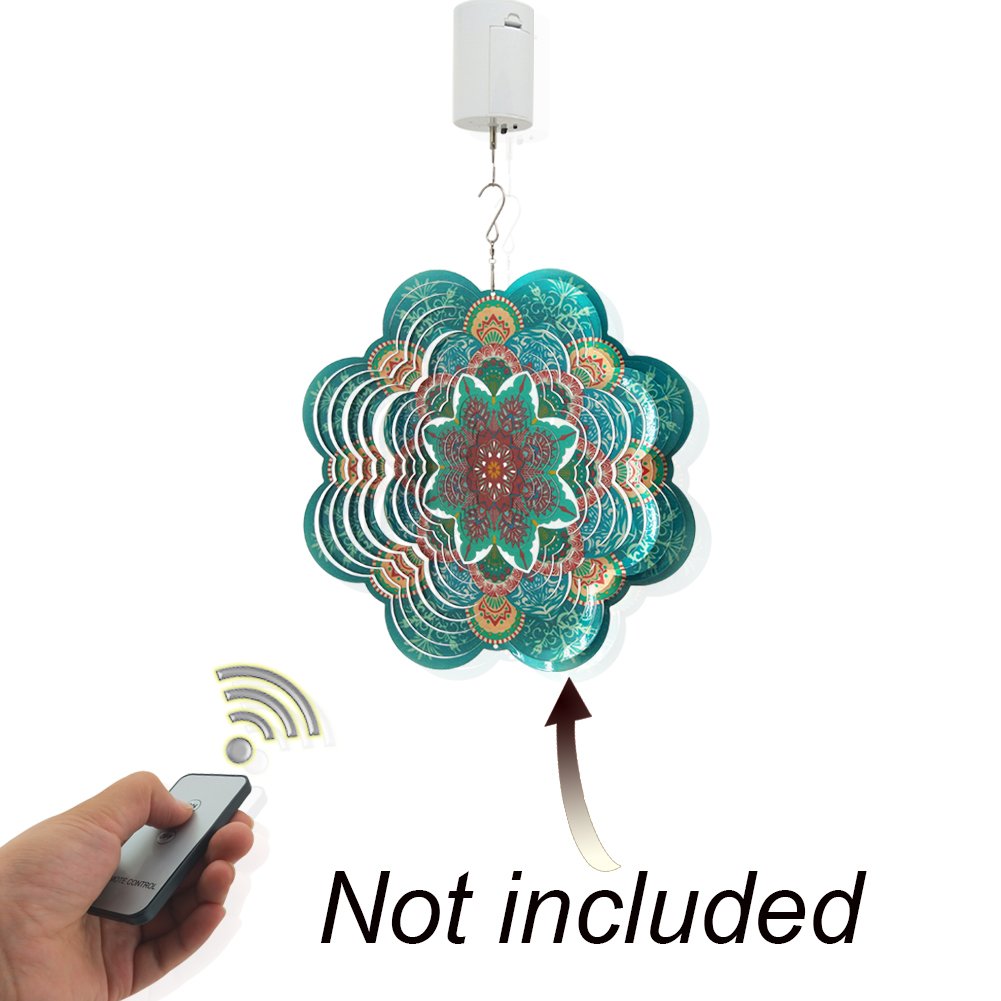 Fonmy Hanging Display Motor 10 RPM Low Speed with Remote for Wind Spinner Ornament Hanging Decor Baby Crib Mobile Battery Operated Motor