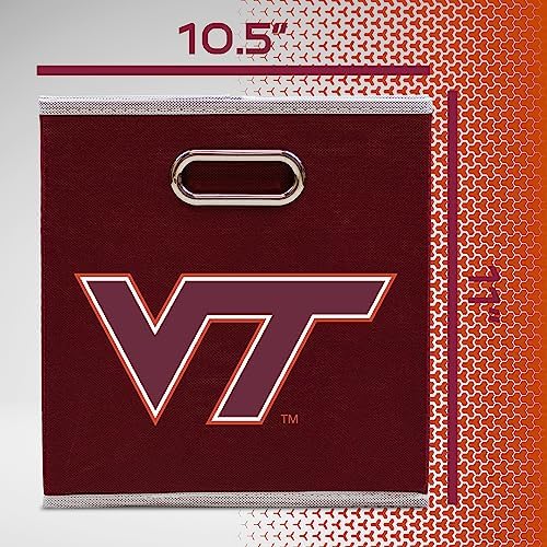 Franklin Sports NCAA College Team Fabric Storage Cubes Made to Fit Storage Bin Organizers