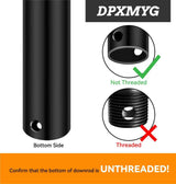 DPXMYG 24 inch Ceiling Fan Downrod, 2 FT Black Downrod for Ceiling Fan, 1 inch Outside Diameter, Boom Suitable for a Wide Range of Fans (Black, Not Threaded)