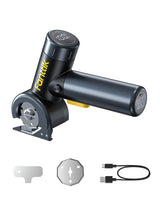 Fanttik C8 Nano 3.7V Cordless Electric Scissors with LED Display, Rechargeable Cardboard Cutter with 2 Blades, EasySwap Blade Change, LED Light, for Thin Cardboard Carpet Leather - Black