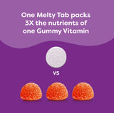 Renzo's Picky Eater Kids Multivitamin with Iron, Dissolving Kids Vitamins with Vitamin D3 and K2 and More, 60 Sugar-Free Melty Tabs, Oh-Oh-Oh Orange Flavor