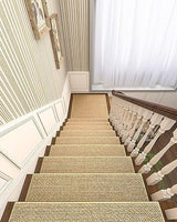 PADOOR Non Slip Stair-Treads Matching-Mat for Wooden Steps, Square Rubber Backing Non Slip Stair Landing Mat 30x30 inch