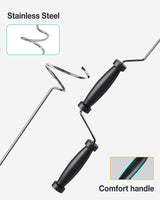 EJWOX Stainless Steel Compost Aerator Tool - Manual Turner & Mixer for Compost Tumblers and Bins | Faster Decomposition, Rust-Proof