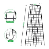 DOLEMODUO Heavy Duty Trellis for Climbing Plants, 50"x17" Adjustable Height Steel Cucumber Trellis, Powder Coated Metal Garden Trellis for Raised Beds,Tomatoes, Cucumbers & Outdoor Vines